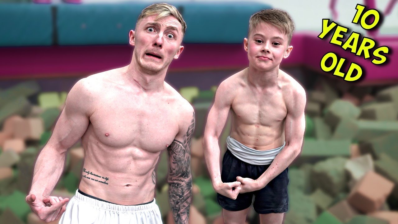 GYMNASTICS CHALLENGE HEAD TO HEAD vs MINI NILE WILSON!