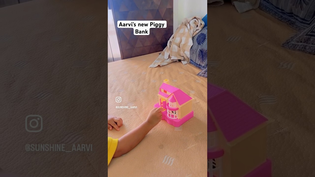 Aarvi’s new Dog House Piggy Bank | Viral Toy | Puppy house coin bank 