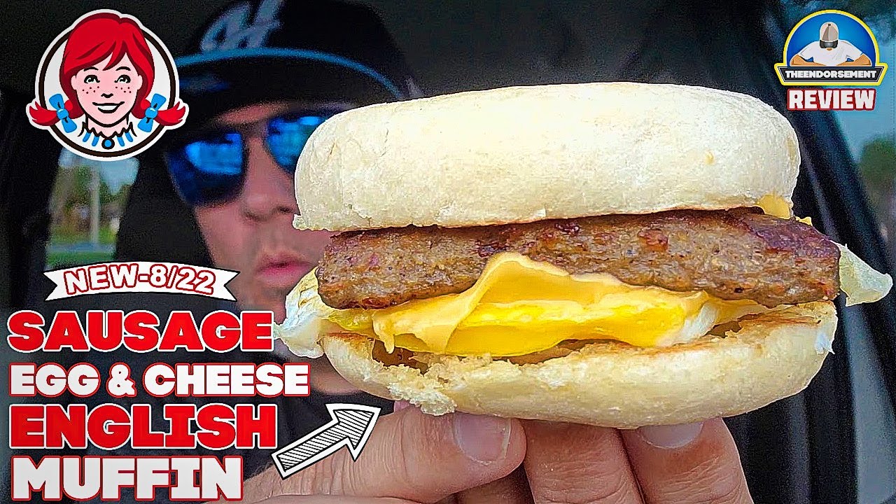 Wendy's® Sausage Egg & Cheese English Muffin Review! 👧| Best Breakfast Sandwich? | theendorsement