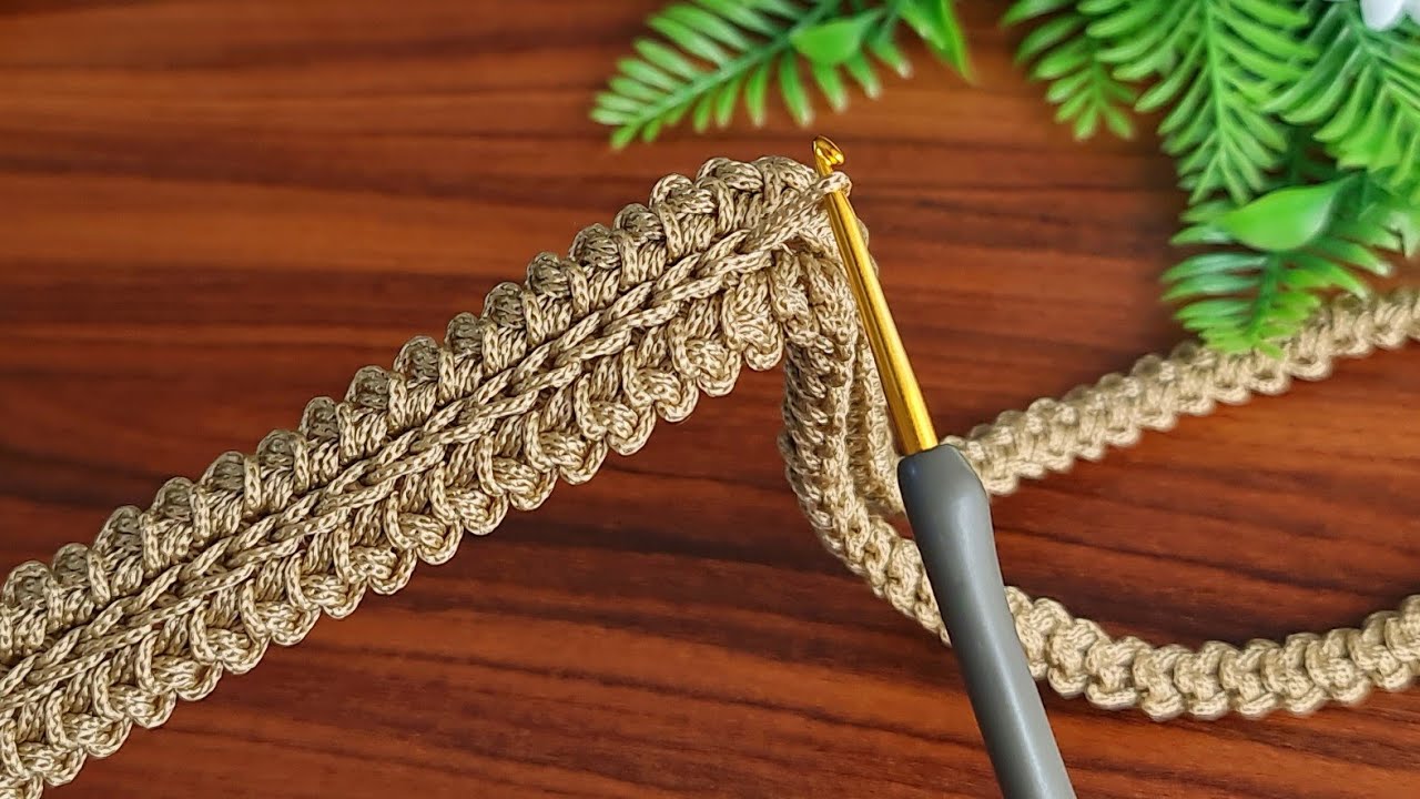 ✅Crochet Thick Bag handle.It is very easy, very durable and very stylish.Make a belt or bag handle.