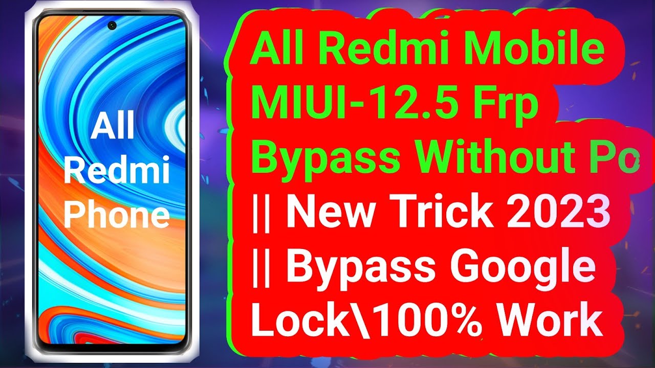 All Redmi Mobile MIUI-12.5 Frp Bypass Without Pc || New Trick 2023 || Bypass Google Lock\100% Work
