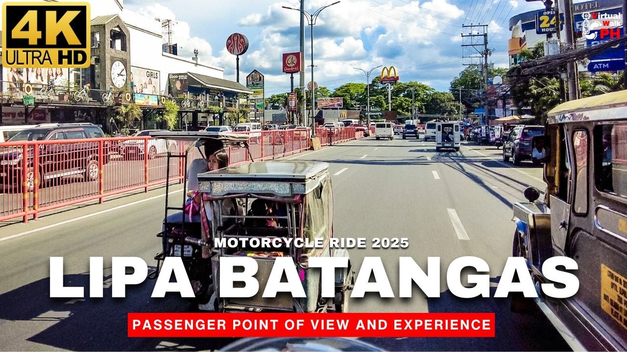 [4K] CRUISING Lipa Batangas | Virtual Motorcycle Ride Through Batangas Streets 2025