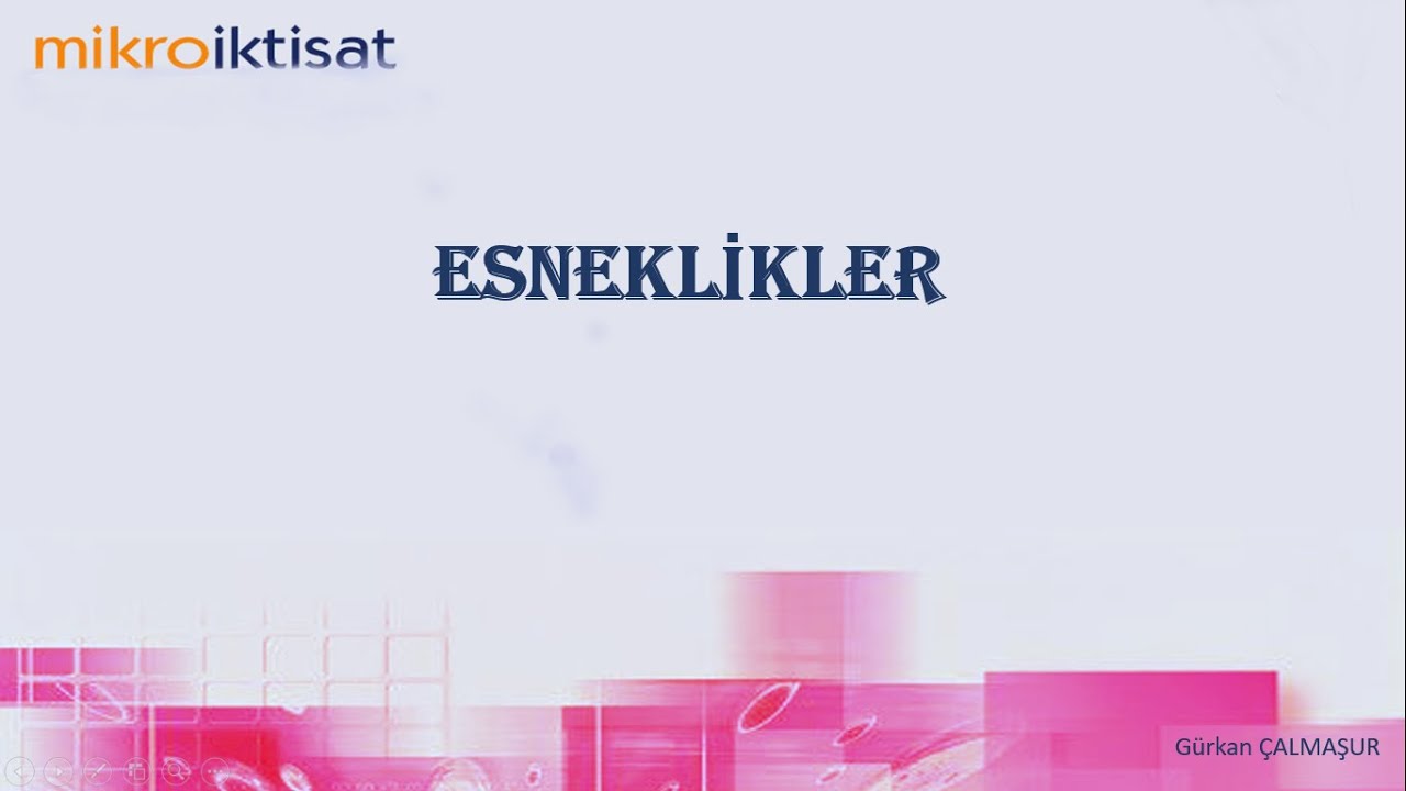 Mikro İktisat Soru Çözümleri (Esneklikler)
