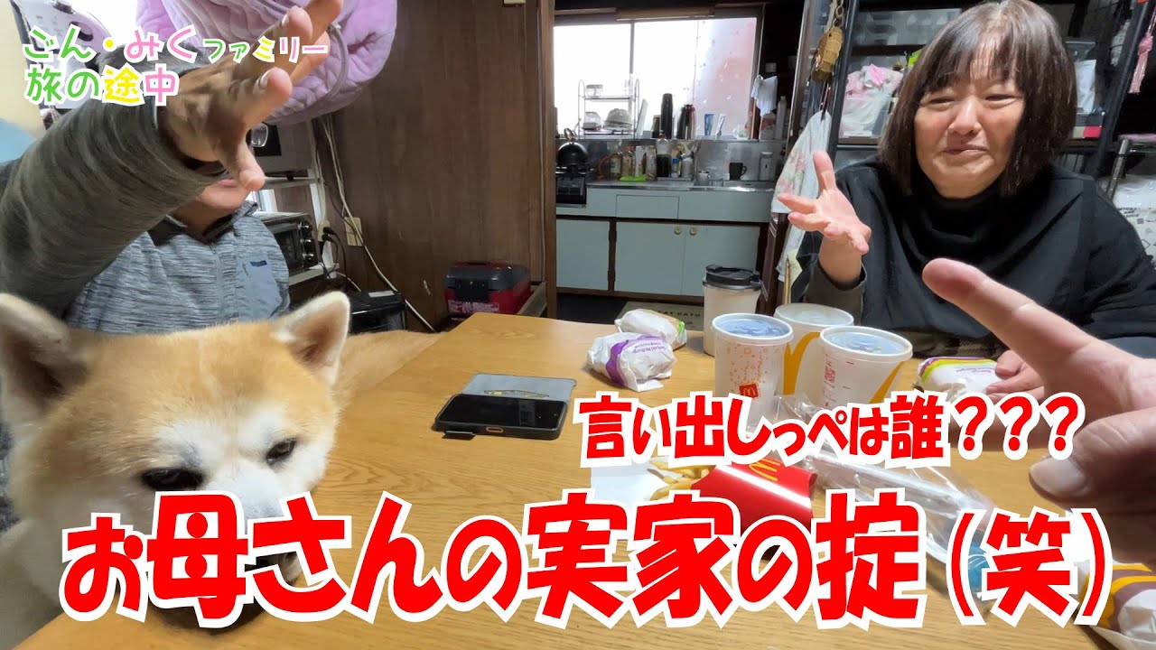 言い出しっぺは誰？？？ 「お母さんの実家の掟（笑）」　【ごん・みく】ファミリー秋田紀行　秋田犬【ごん・みく チャンネル】