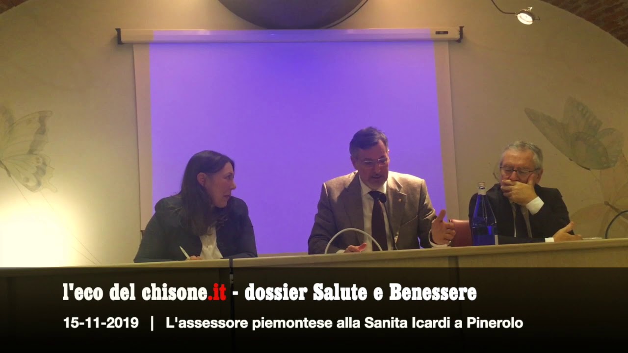 Dossier Salute e Benessere: l'assessore alla Sanit&agrave; del Piemonte, Icardi, a Pinerolo