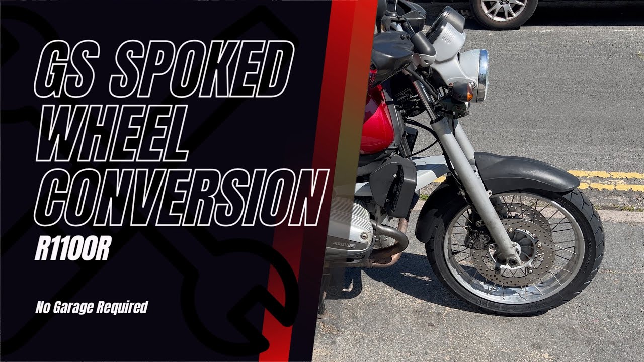 I swapped the stock wheels on my BMW R1100R to GS spoked wheels!