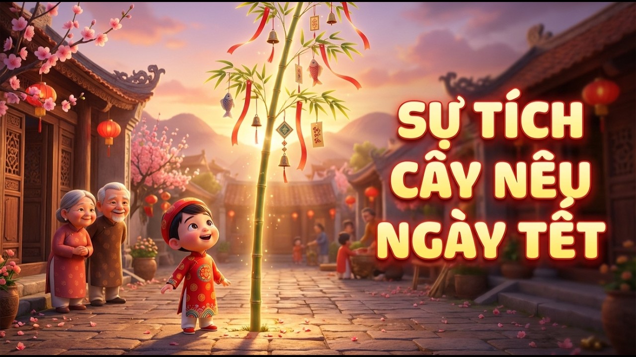 Sự Tích Cây Nêu – Vì Sao Người Việt Dựng Cây Nêu Ngày Tết? | Cổ Tích Cho Bé