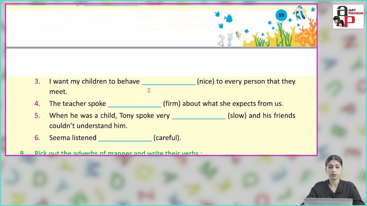 Ch 9 | Aarti Prakashan | Grammar | Class 5 | Adverbs | For children