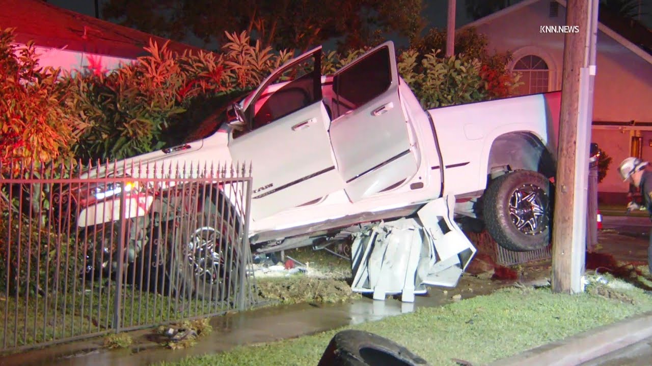 Truck Crashes Into San Gabriel House Fence
