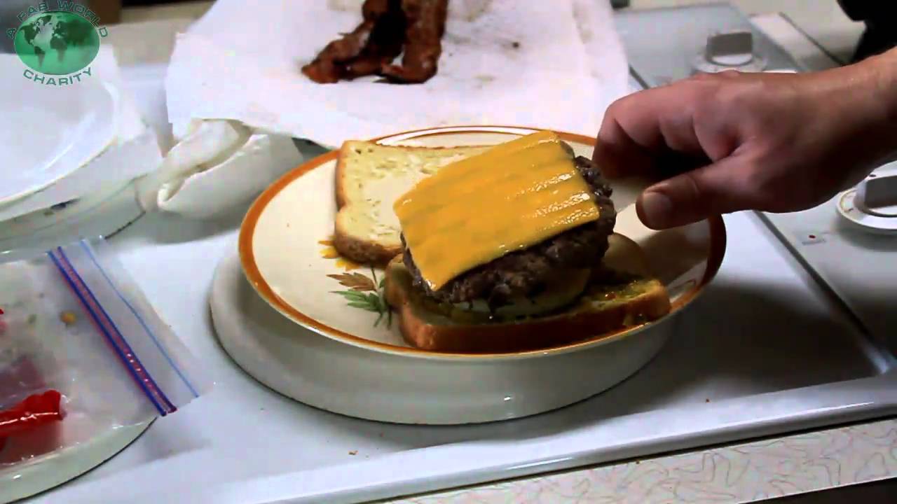 Grilled onion bacon cheese burger on the George Foreman Grilling Machine Foodie Fridays how to