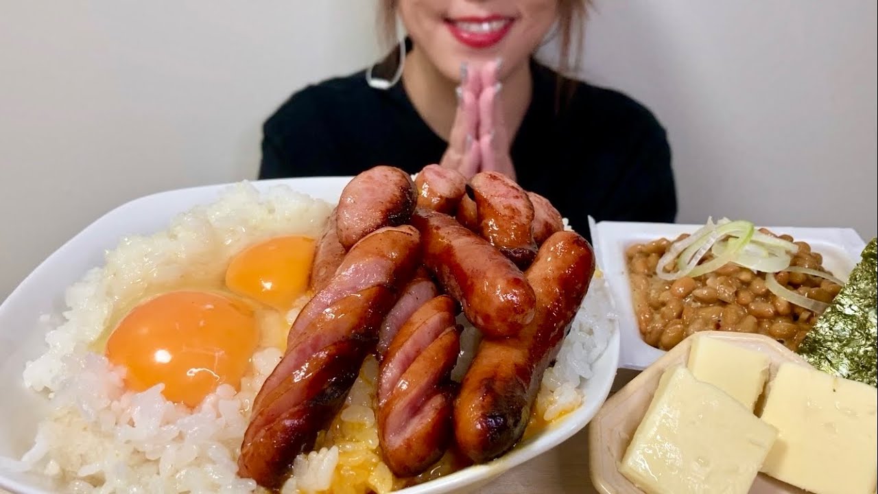 【ASMR】卵かけごはんとカリカリシャウエッセン 贅沢に楽しむ | EATING SOUNDS |  Japanese foods~Rice with raw egg | Not Talking