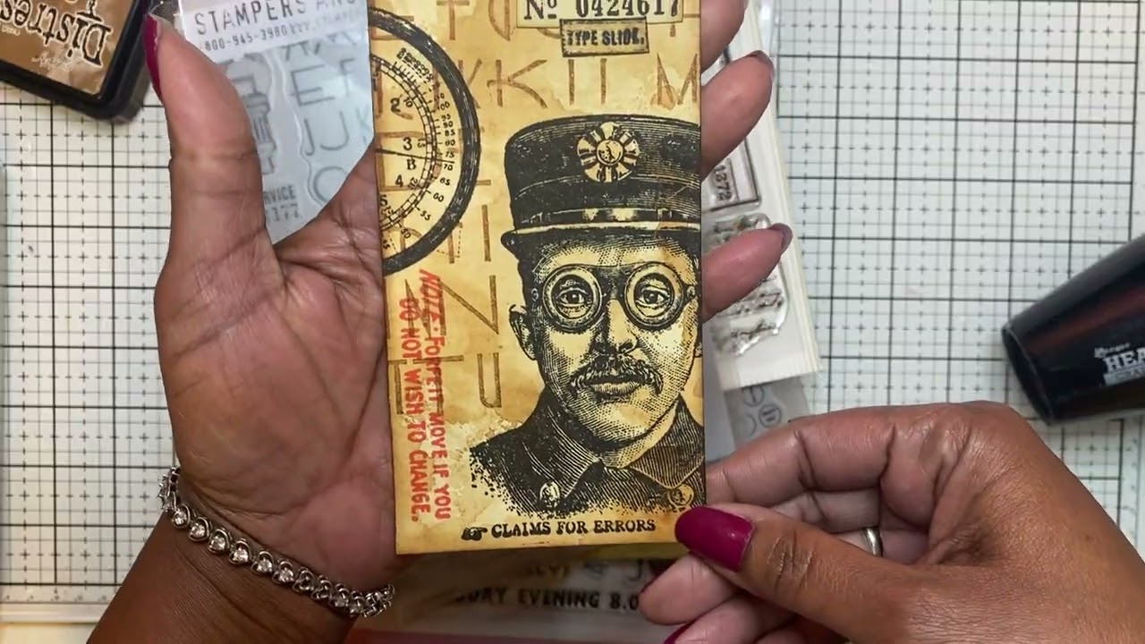 Inspired Document Wallet, Professor Tag & Alcohol Marbled Paper