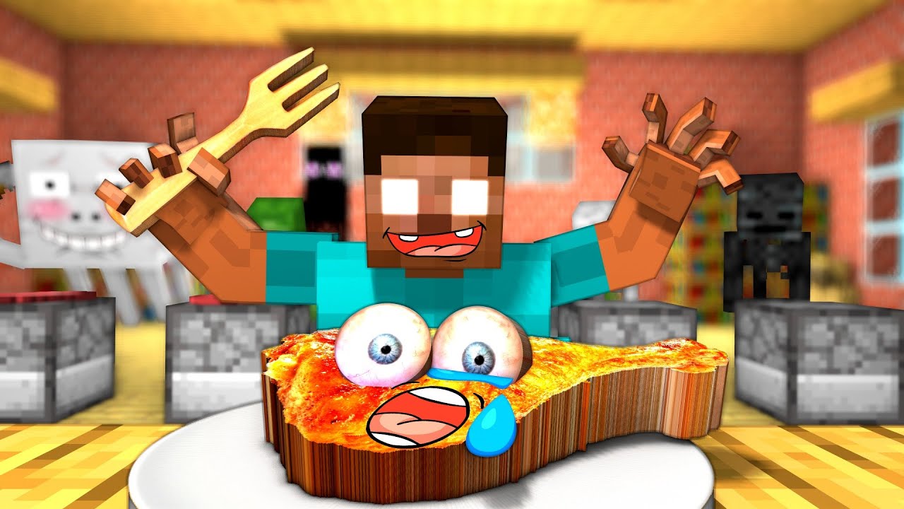 Herobrine & Monsters: COOKING CHALLENGE 2 - Minecraft Animation