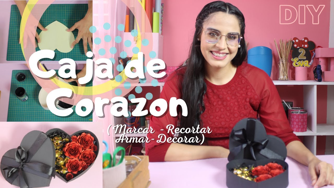 ✨Caja de corazón / Dulcero en forma de corazón / el mejor regalo❤️ / DIY 😊