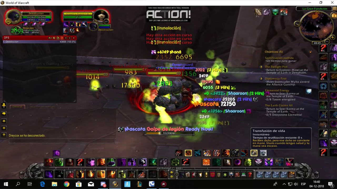 Guia de Brujo Demonologia PVE  4.3.4 (CATACLYMS)