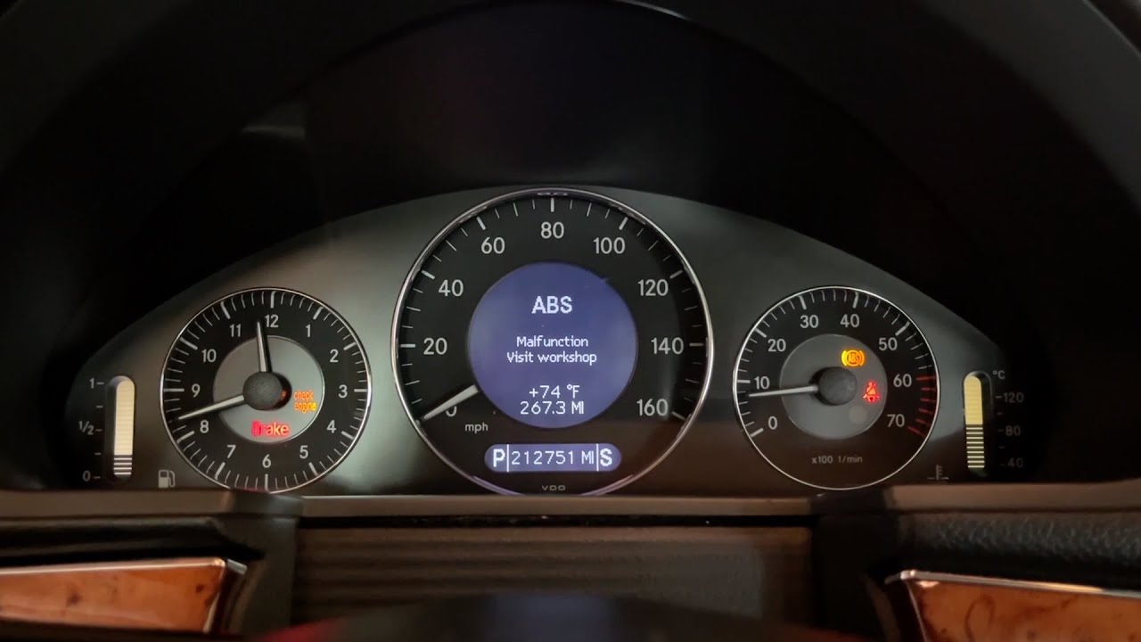 Диагностика и замена заднего датчика ABS Mercedes — датчик скорости колеса E-класса