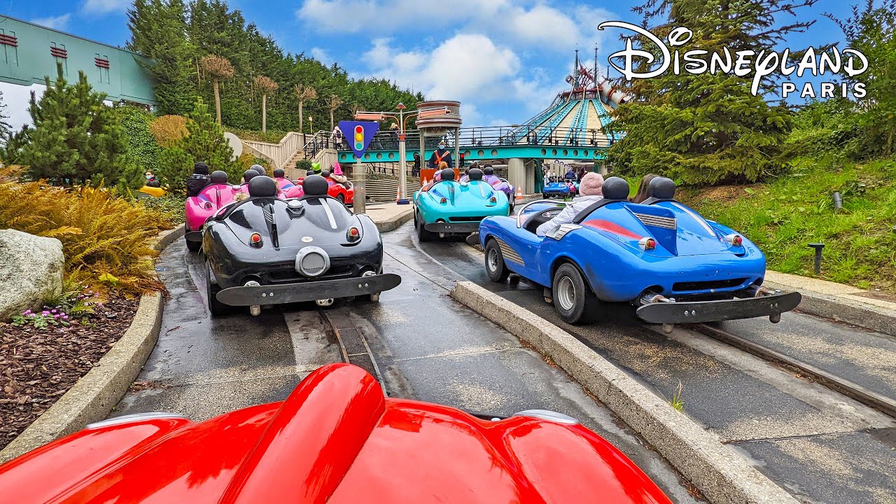 Autopia On Ride at Disneyland Paris (March 2022) [4K]