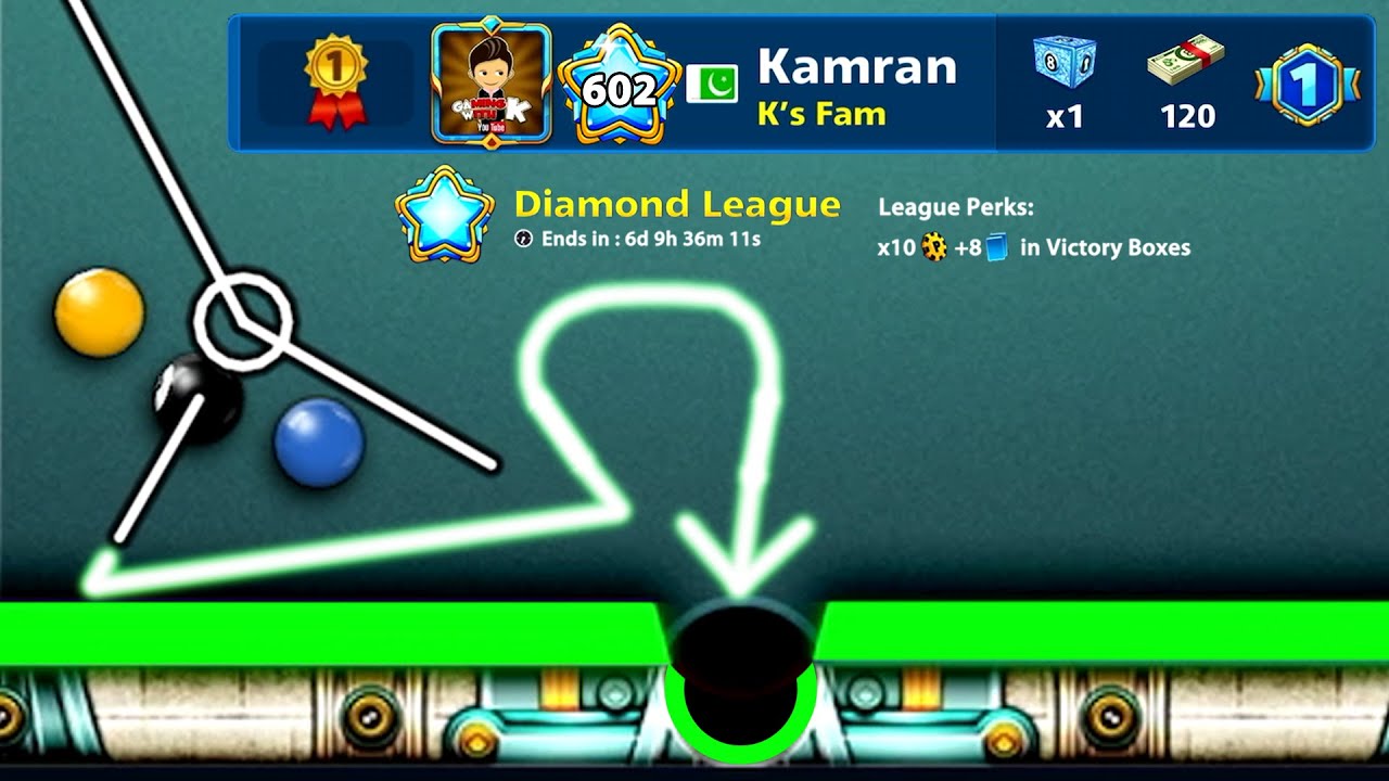 8 Ball Pool - Top#1 in Diamond League Free 120 Cash and Legendary Box BERLIN Awesomeness GamingWithK