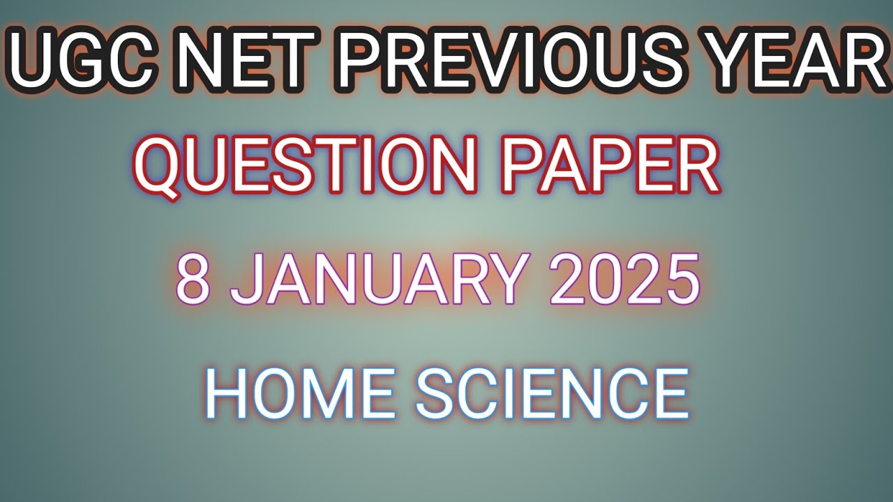 UGC NET previous year question papers Home Science|Poonam Home Science classes