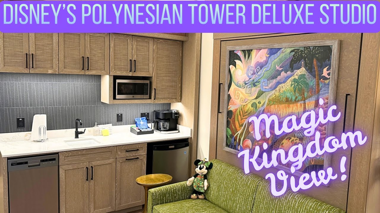 New! Polynesian Island Tower Theme Park View Deluxe Studio Tour | Walt Disney World DVC 