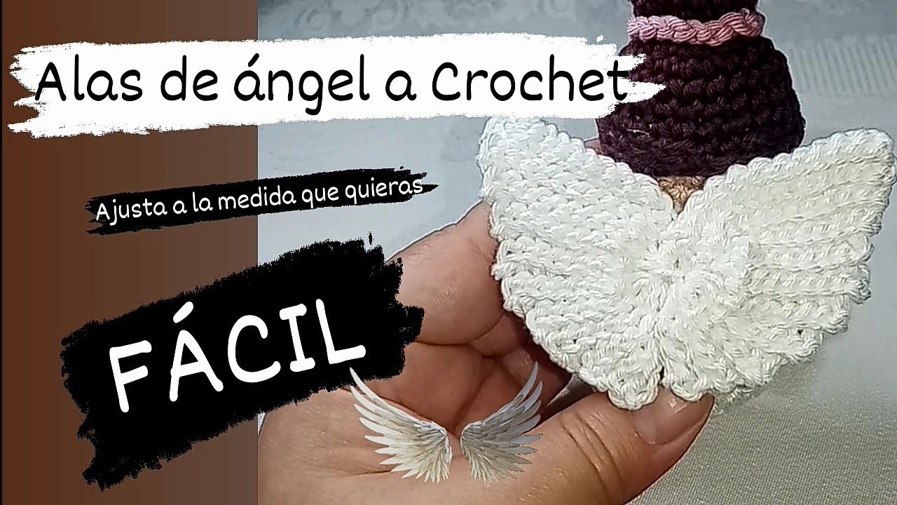 Como tejer a Crochet ALAS - Fácil y Rápido. En 5 minutos. Adaptalas al tamaño que desees