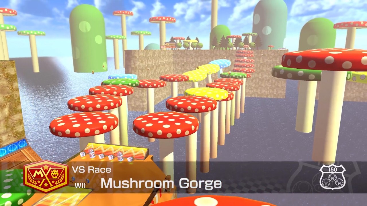 Mario Kart™ 8 Deluxe - Wii Mushroom Peaks [150cc, Hard CPUs, Toad Gameplay]
