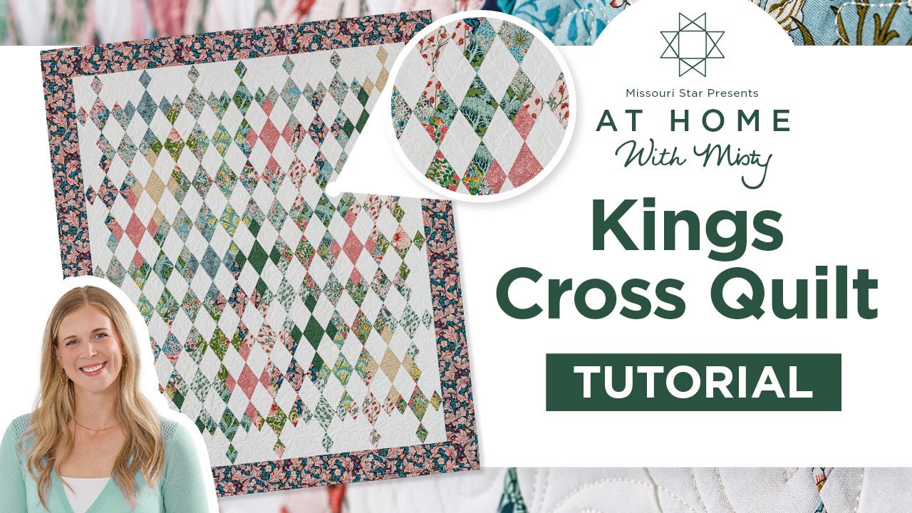 Fat Quarter Friendly Quilt Featuring Our Rhombus Ruler | At Home With Misty - Kings Cross Quilt