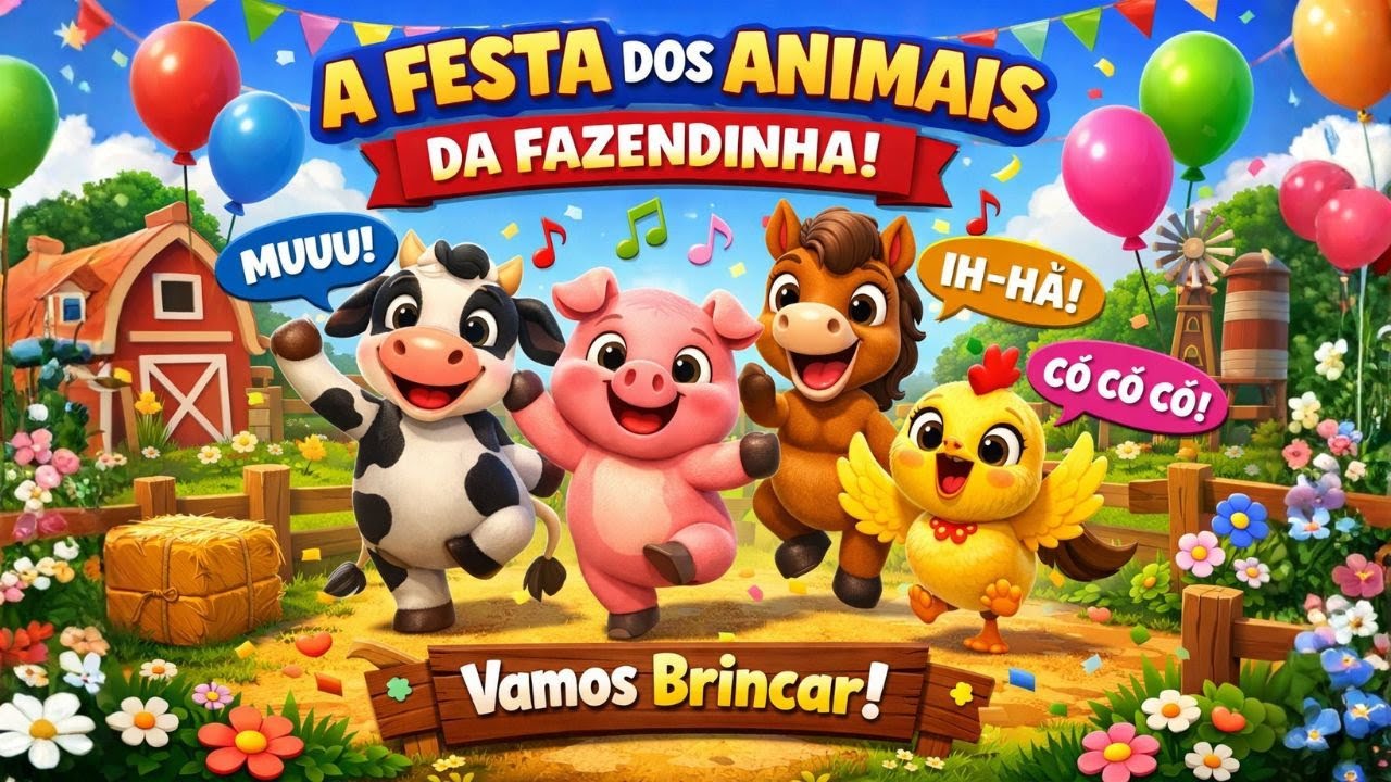 MÚSICA INFANTIL | A FESTA DOS ANIMAIS DA FAZENDINHA