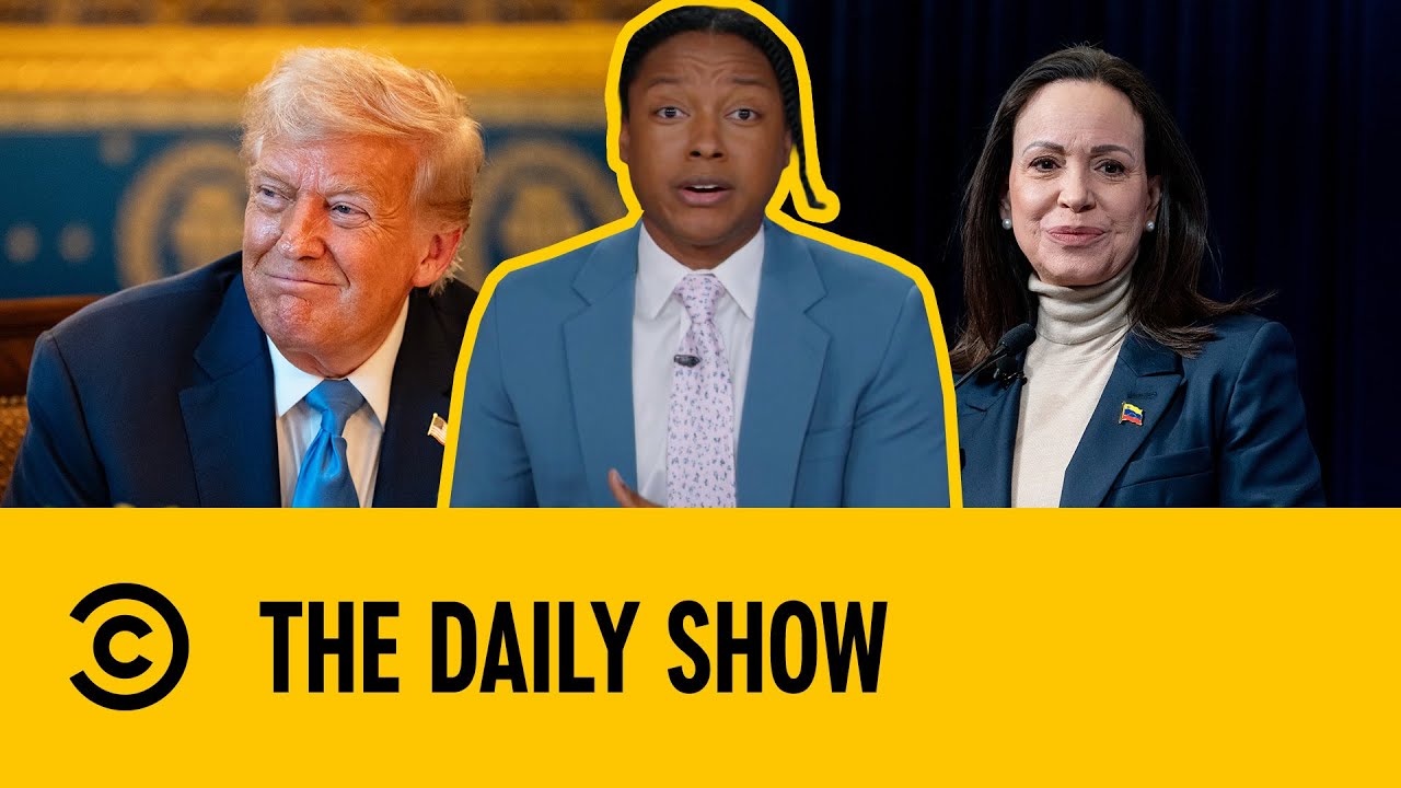 Trump Accepts Nobel Medal from Venezuelan Opposition Leader | The Daily Show
