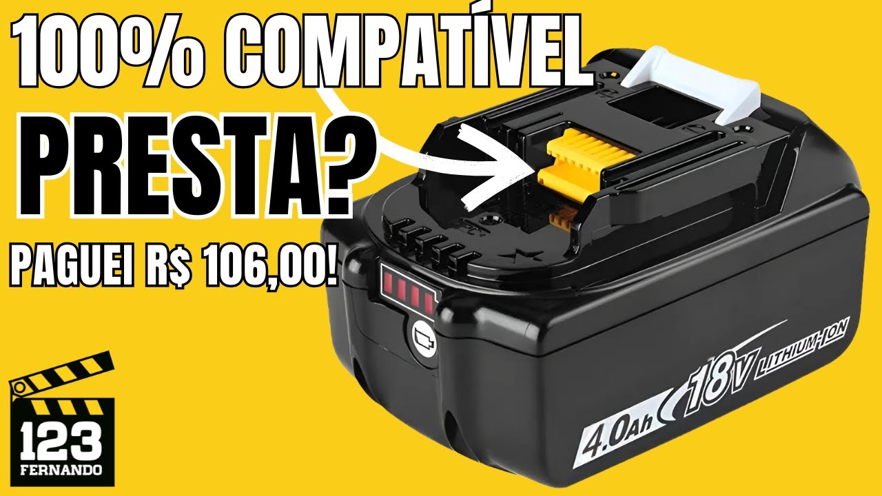 VALE A PENA? BATERIA 18V 4Ah 100% COMPATÍVEL COM CARREGADOR e FERRAMENTAS ORIGINAIS MAKITA
