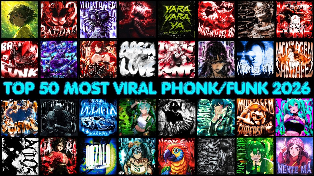 ⚡TOP 50 MOST VIRAL PHONK/FUNK SONGS 2026🎵 FUNK MUSIC / BEST NEW BRAZILIAN PHONK PLAYLIST 🎵
