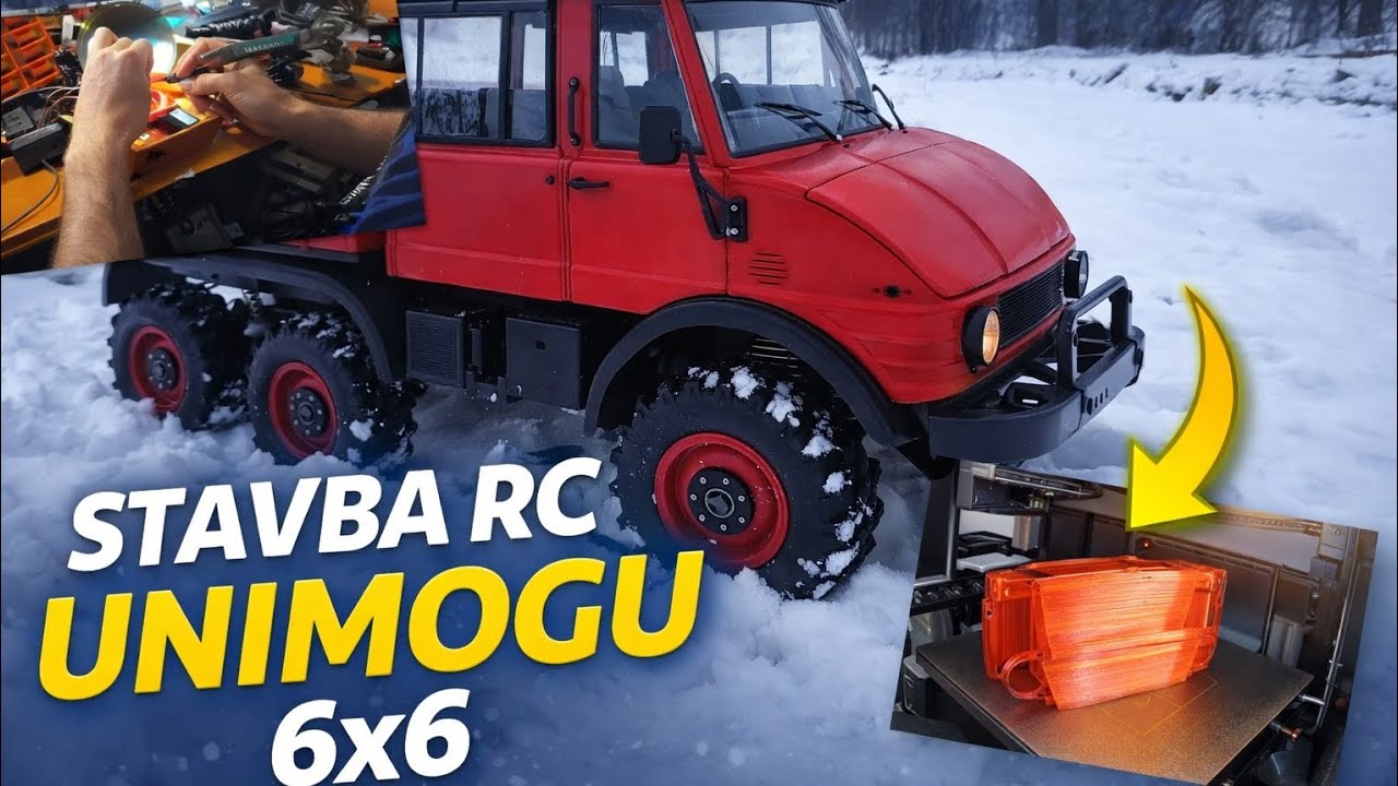Stavba RC auta unimog 406 6x6 od 3D sets