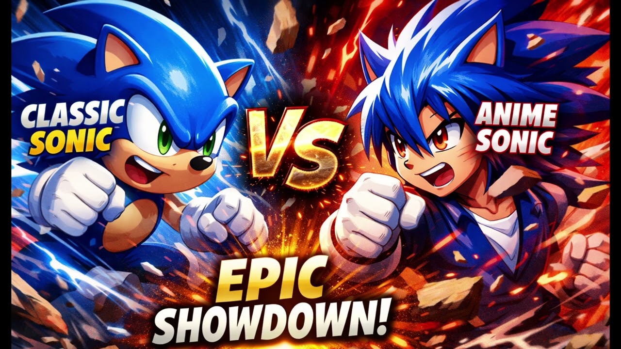 Classic Sonic vs Anime Sonic ⚡ Who’s Faster? EPIC Showdown!