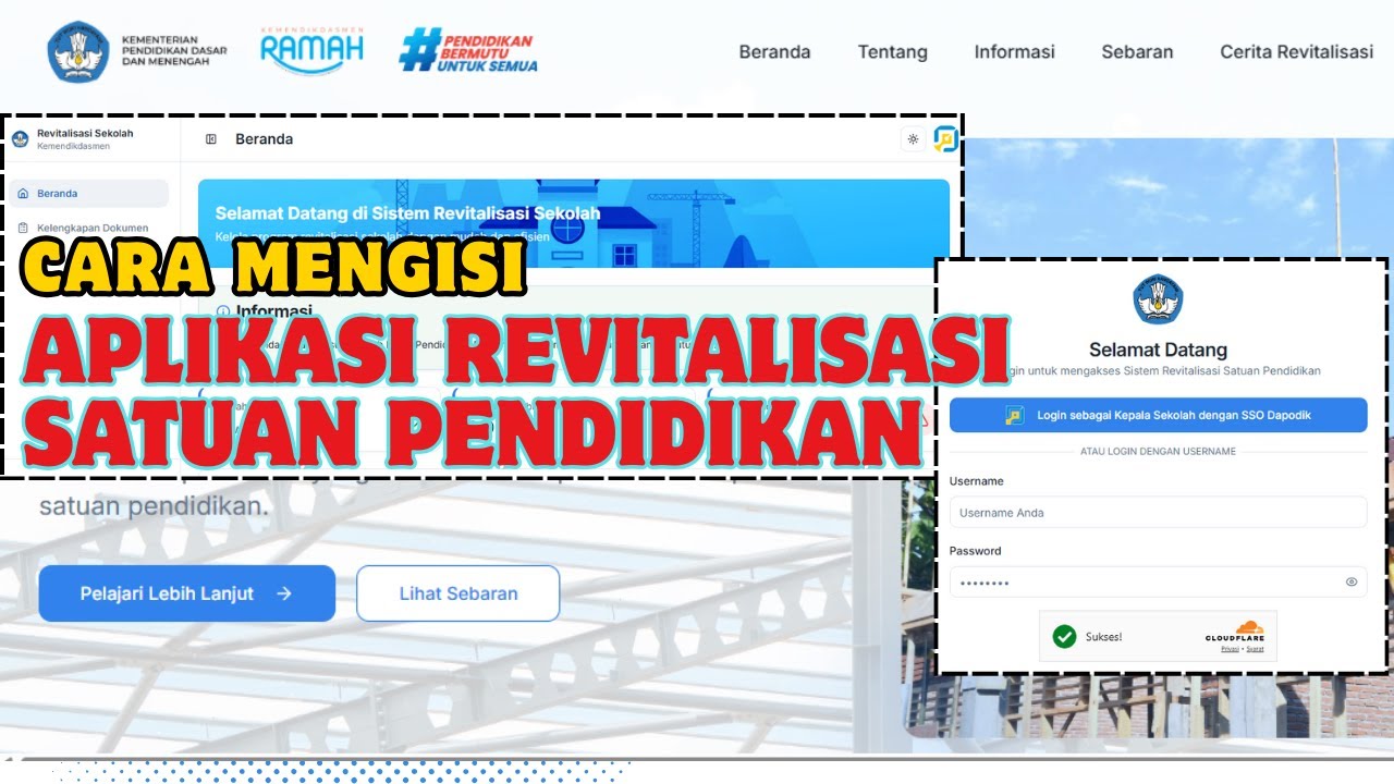CARA MENGISI APLIKASI REVITALISASI SATUAN PENDIDIKAN UNTUK PENGUSULAN REVITALISASI
