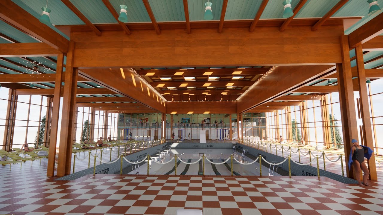 Grossinger's Indoor Pool Recreation Walkthrough Video