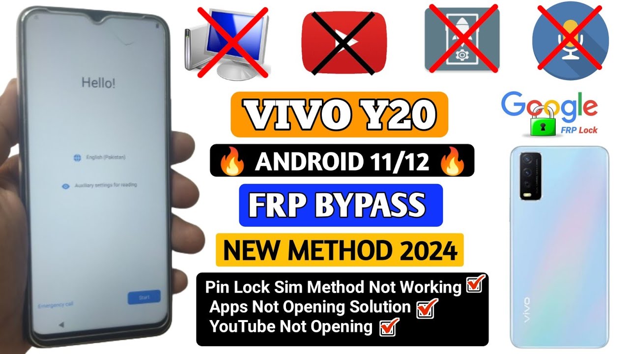 vivo y20 frp bypass 2024 || vivo y20 new security bypass 2024 || vivo v2043 frp bypass 2024