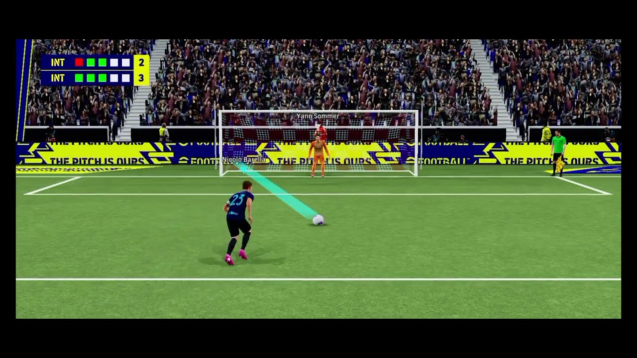 Penalty inter (biru) vs inter (putih) #efootball #konami #gameplay 
