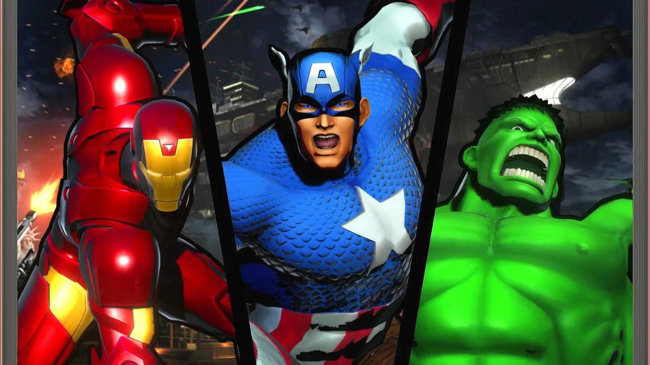 Ultimate Marvel VS Capcom 3 - Captain America, Iron Man, Hulk Playthrough (Arcade Mode)