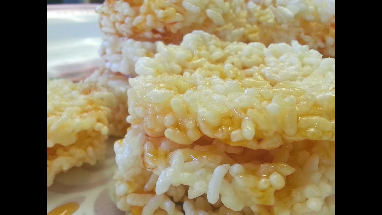 How to make Nom Nhean Let (Palm sugar glazed crispy rice cakes) Eng Subtitles
