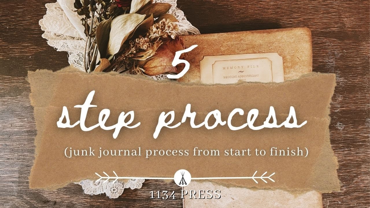 My Start to Finish Junk Journal Process | memory file folder flip through + junk journal tips