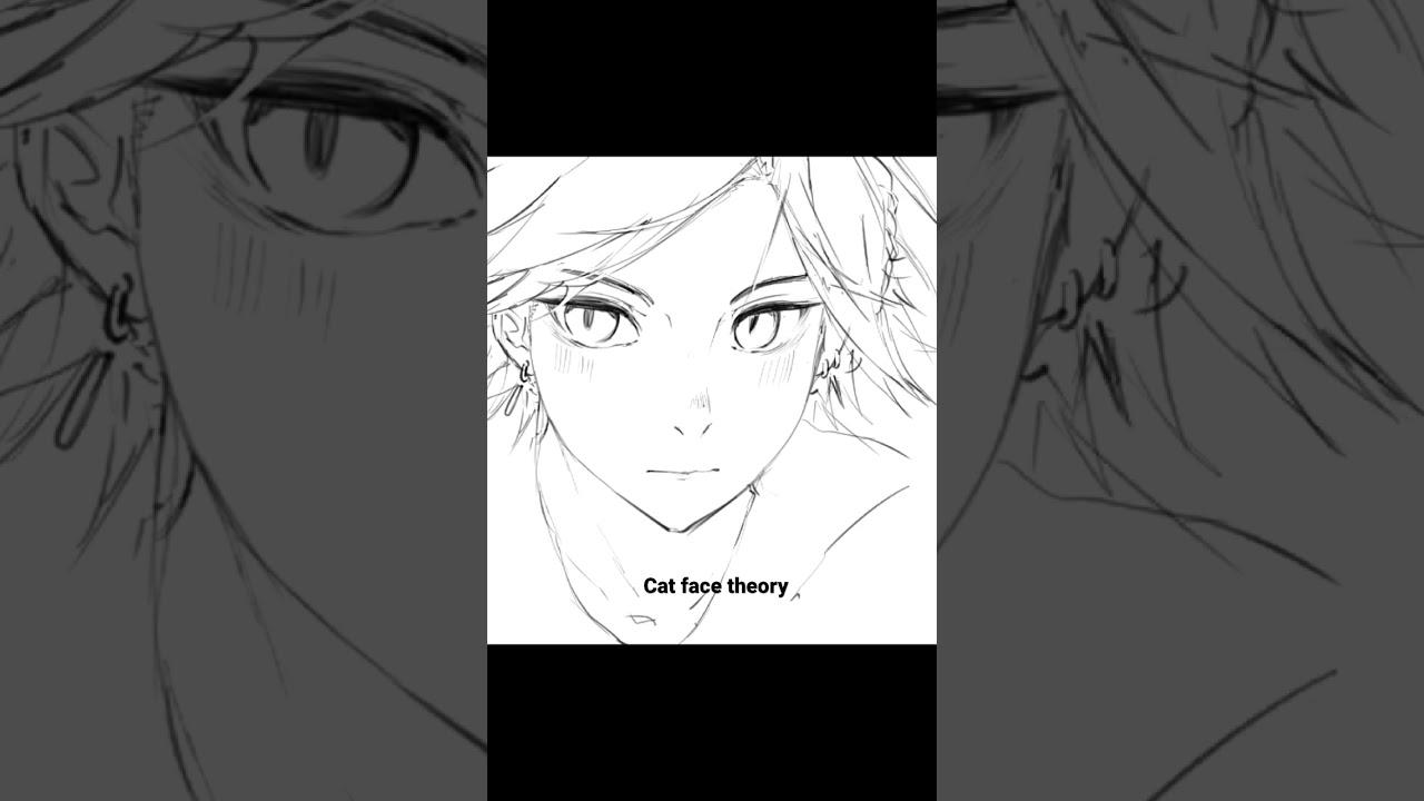 Cat face theory? #anime #animeart #art #drawing #shorts