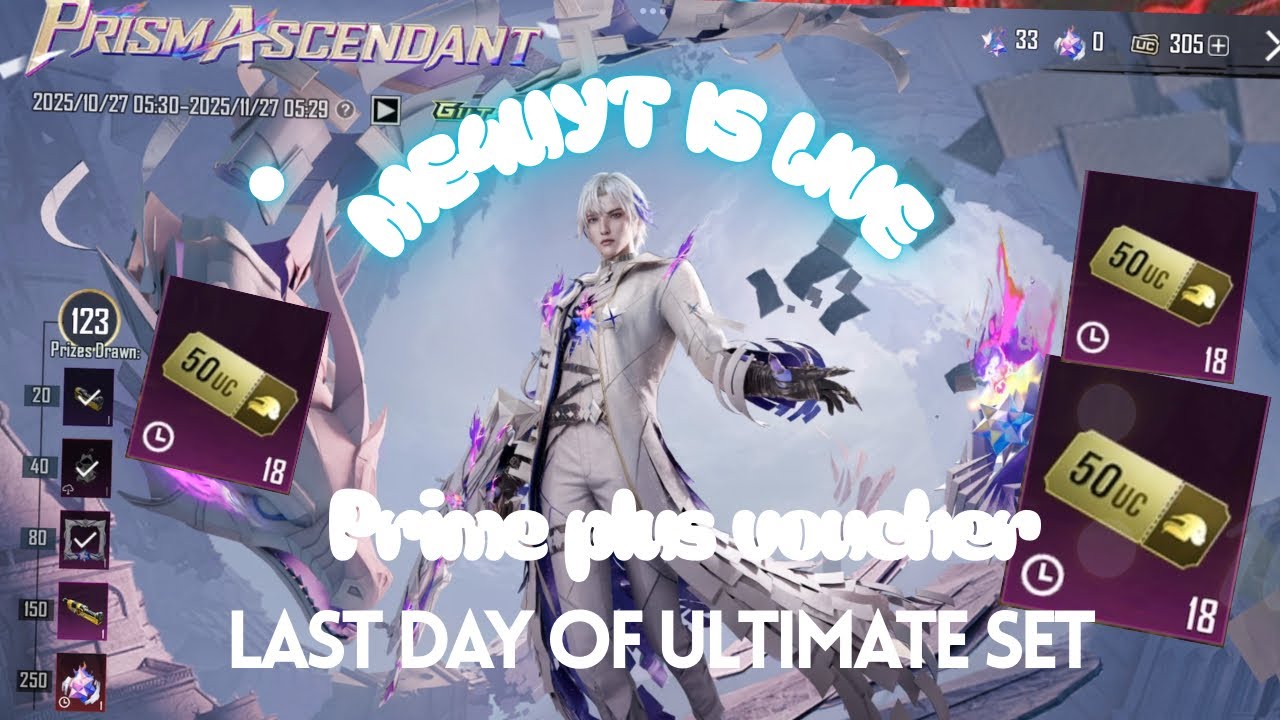 Last day ultimate set crate opening || 50uc voucher trick of prime plus in cyber week #shorts bgmi