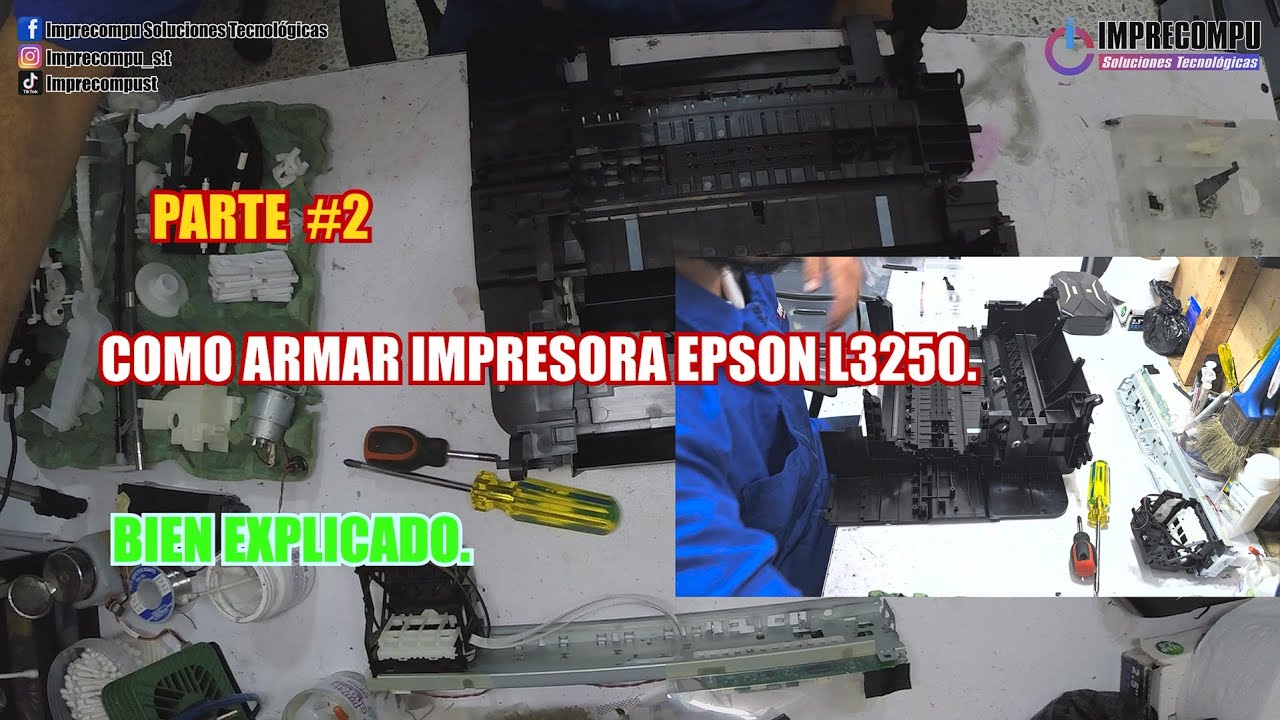 Como armar impresora Epson serie L. How to disassemble an Epson L series printer #imprecompust
