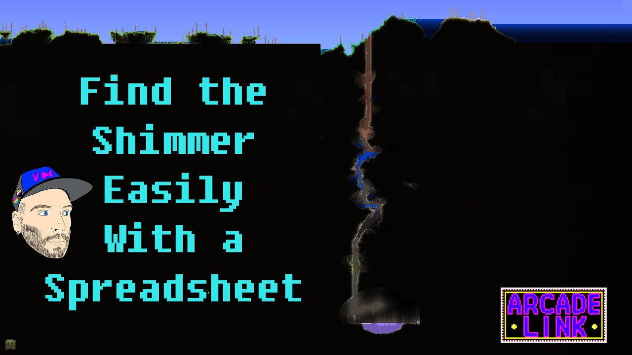 Easy Shimmer Aether Biome Location Calculation Spreadsheet | Terraria