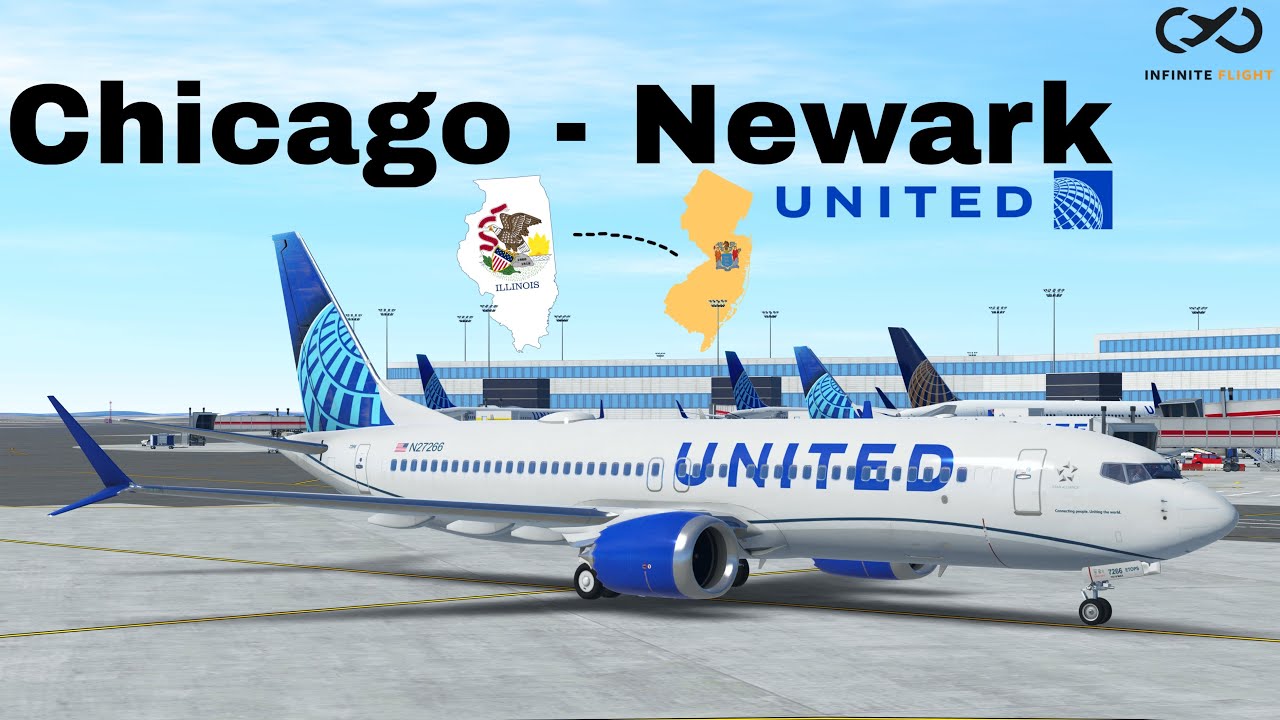 Infinite Flight Timelapse: Chicago (ORD) to Newark (EWR) | United Airlines Boeing 737 MAX 8