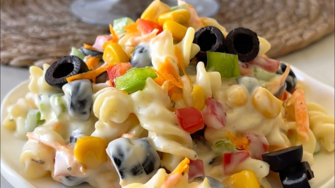 سلطة المعكرونة الباردة مع هاد الصوص طلعت شي خيااااال لازم تجرّبوها بهالطريقة طعمها غرااا