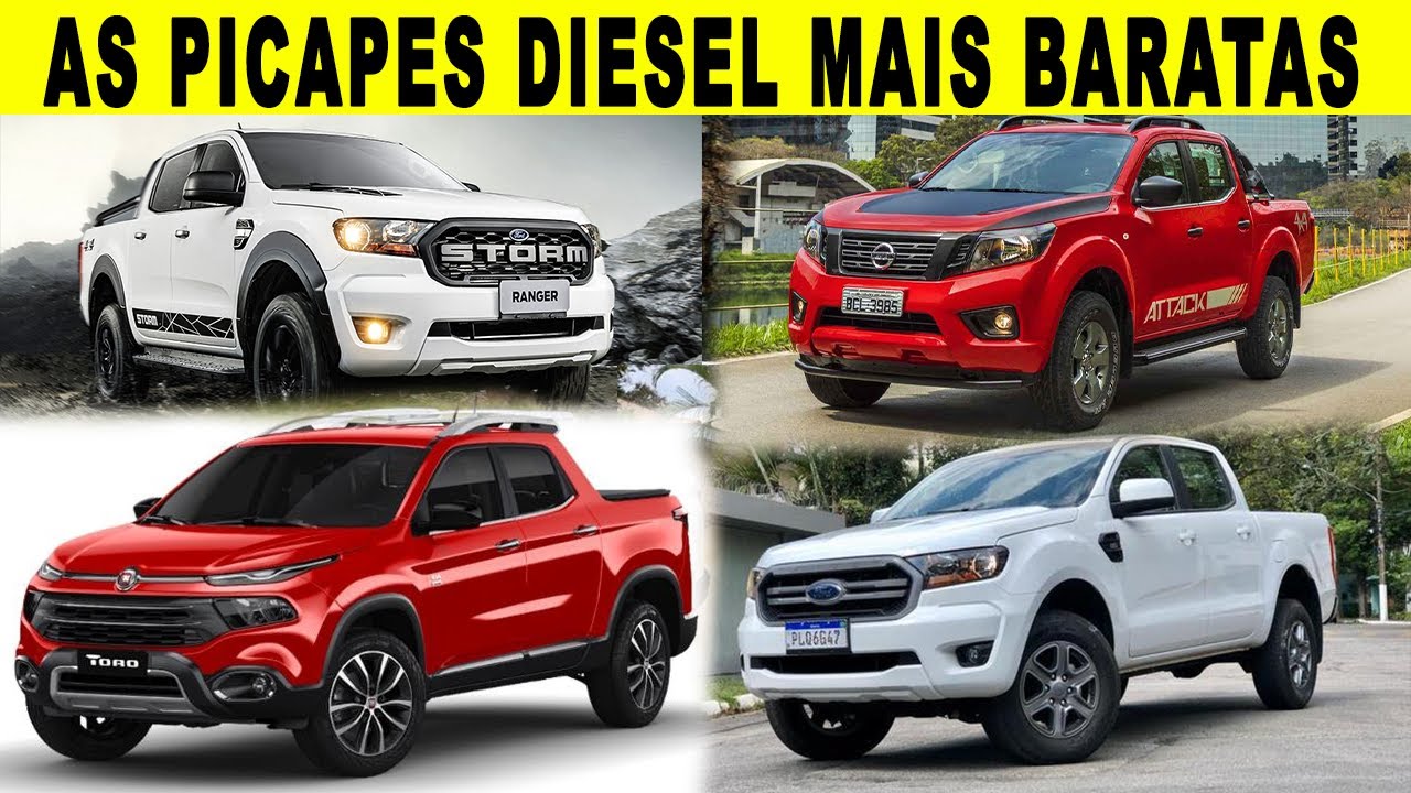 AS QUATRO PICAPES A DIESEL 4X4 AUTOMÁTICAS MAIS BARATAS EM 2020