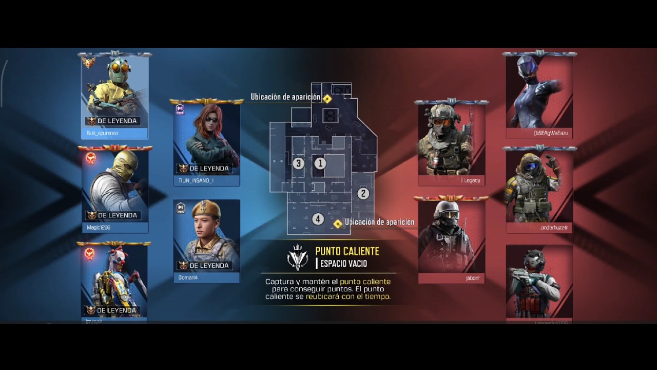 partida igualada en la nueva temporada de call of duty mobile de punto caliente en espacio vacio