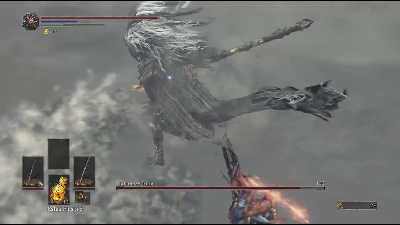 Dark Souls 3 Nameless King Full Fight (1st try)