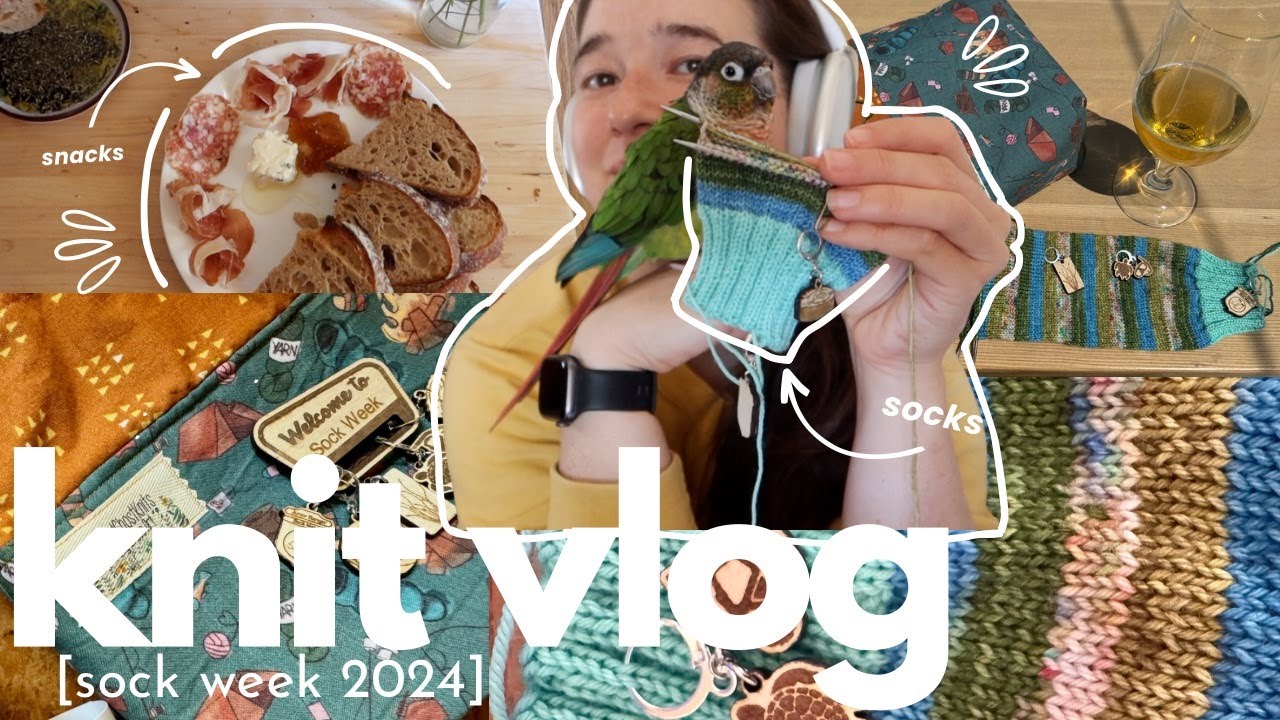 Sock week 2024 || How many socks did I knit in a week?  [Cozy knitting vlog]